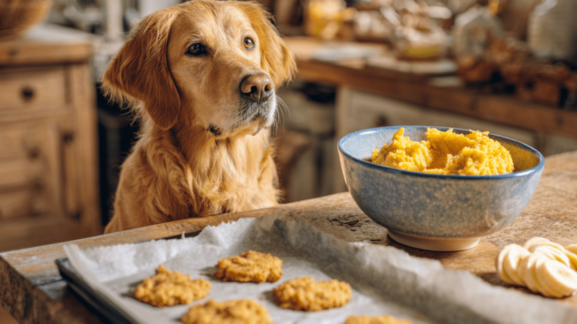 Homemade Banana Pumpkin Dog Treats
