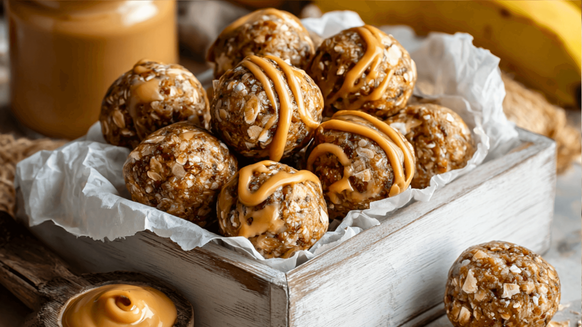 Banana Peanut Butter No Bake Dog Treats