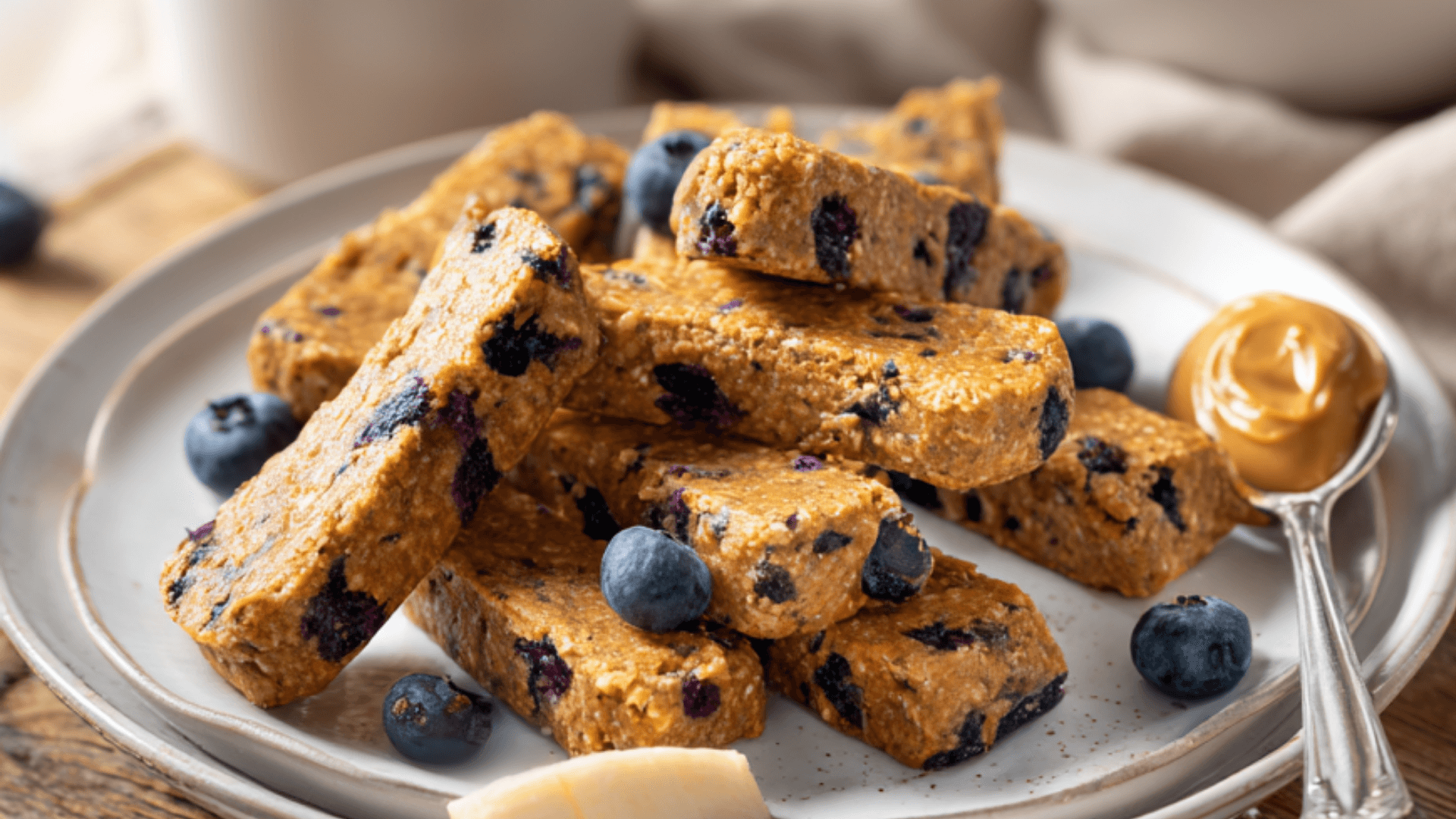 Peanut Butter Banana Blueberry Dog Treats