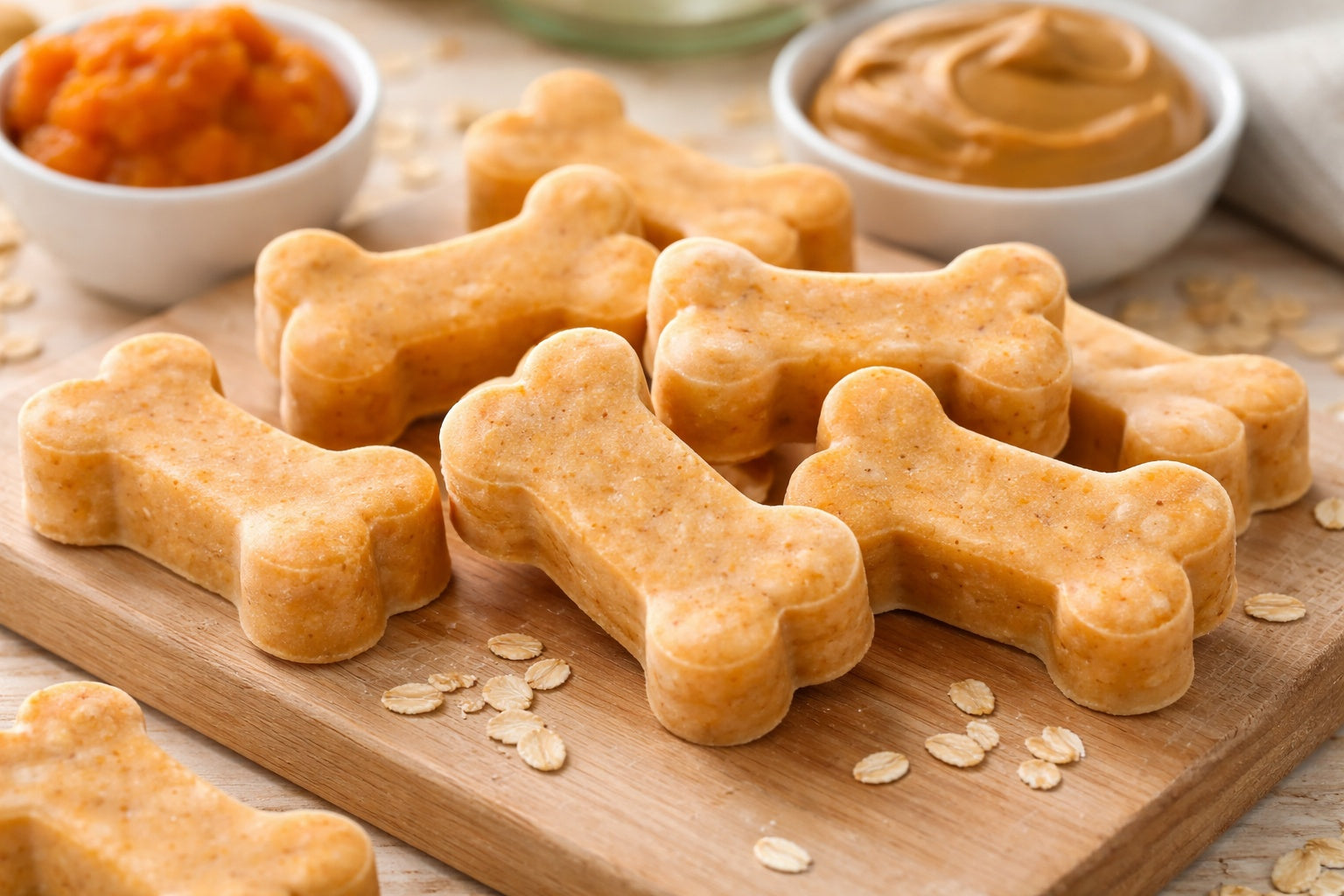 Peanut Butter And Pumpkin Frozen Dog Treats