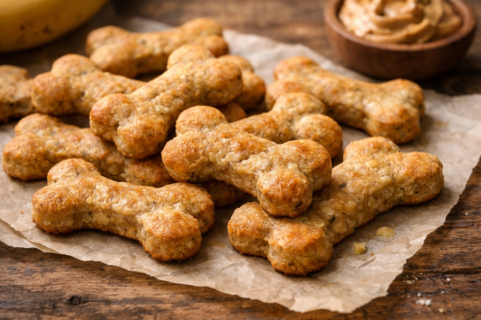 Greek Yogurt Peanut Butter Banana Dog Treats