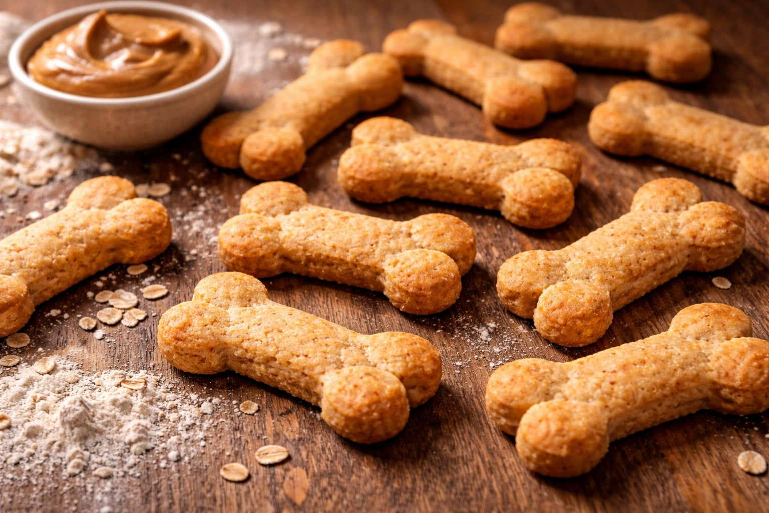 Easy Peanut Butter Homemade Dog Cookie Recipe