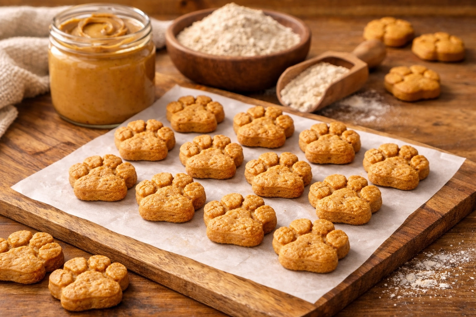 Two Ingredient Peanut Butter Dog Treats