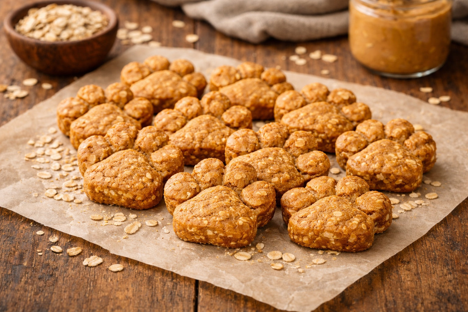 Homemade Dog Treats With Peanut Butter And Oats
