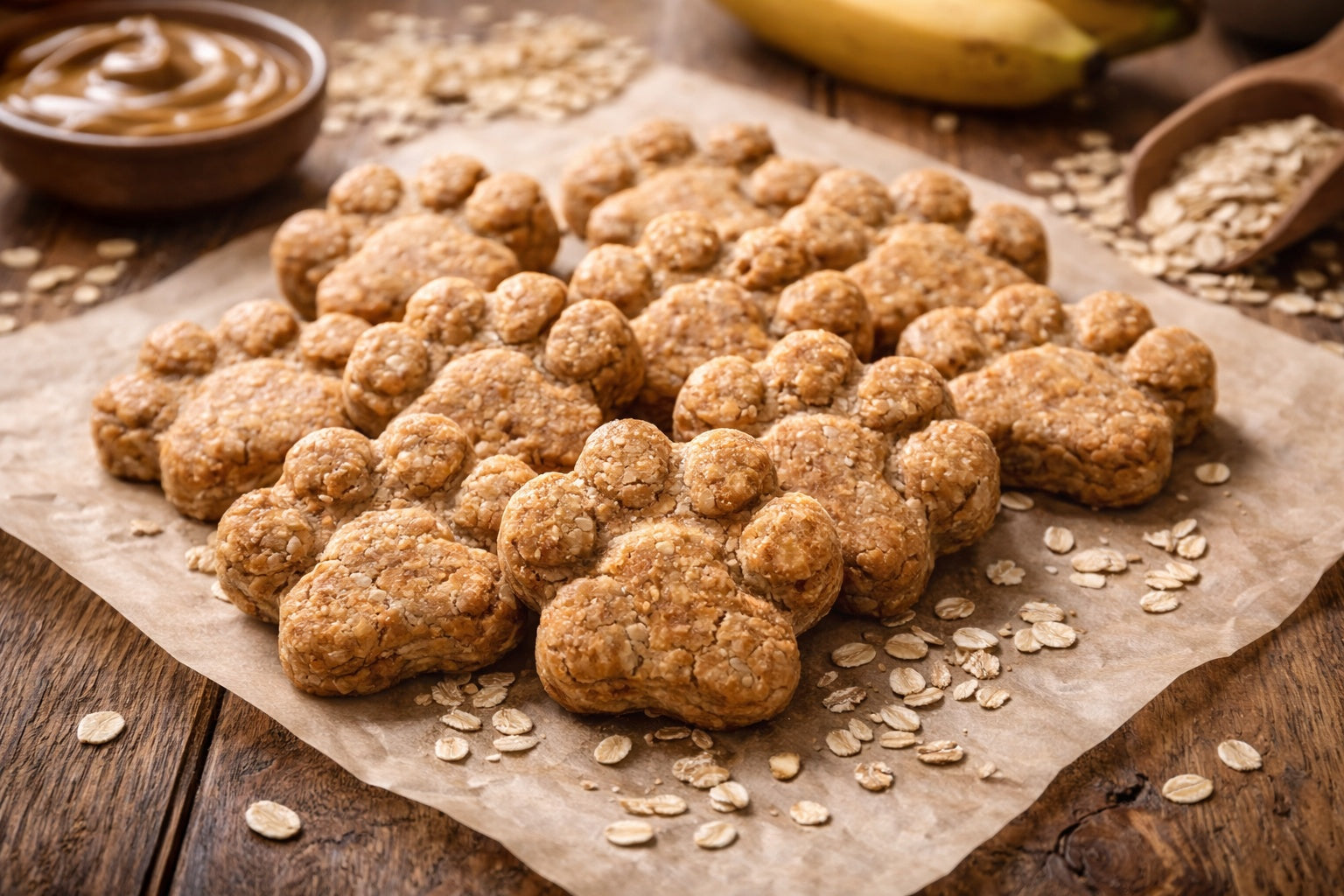 Homemade Rolled Oats Dog Treat Recipe