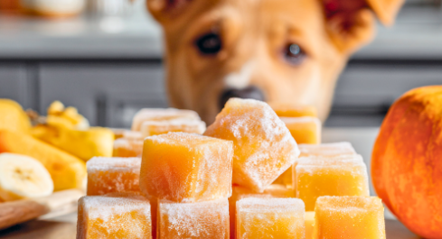 Frozen Pumpkin and Banana Dog Treats