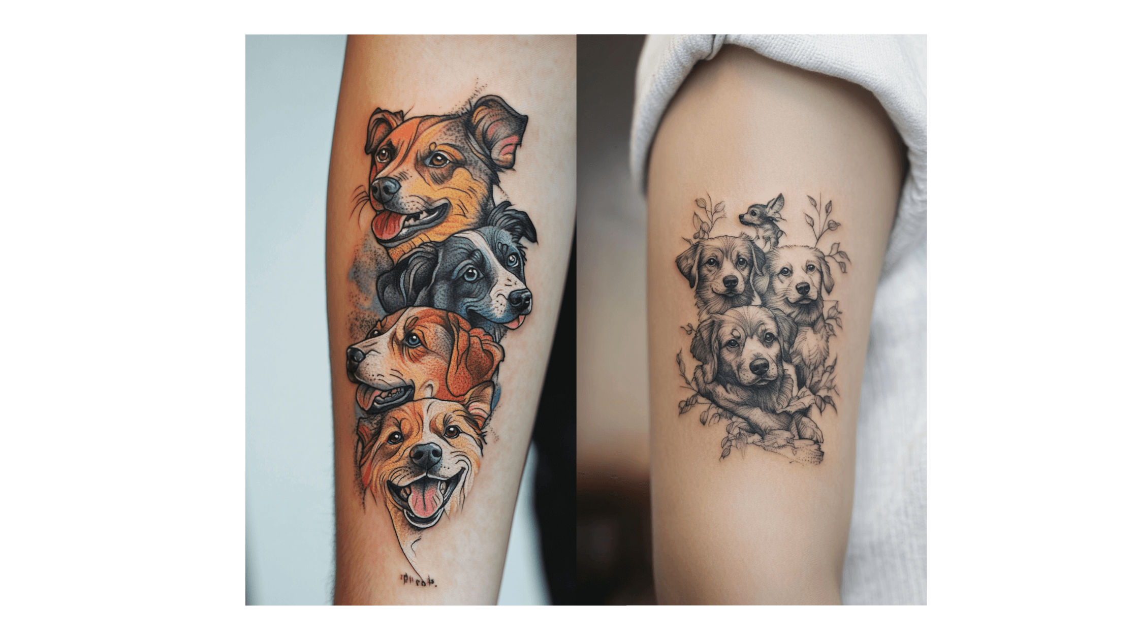 18 Multi-Dog Memorial Tattoo Ideas