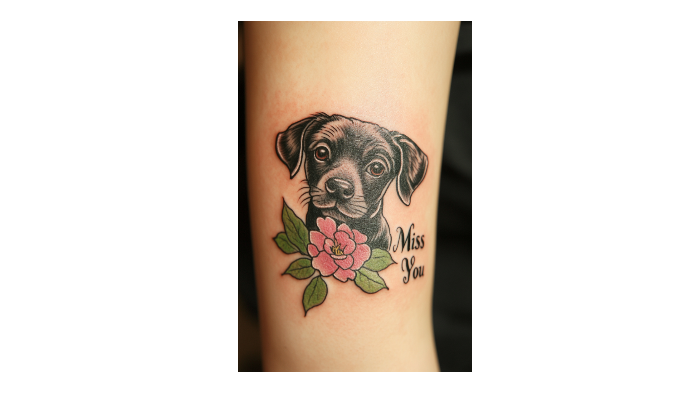 15 "Miss You" Dog Memorial Tattoo Ideas