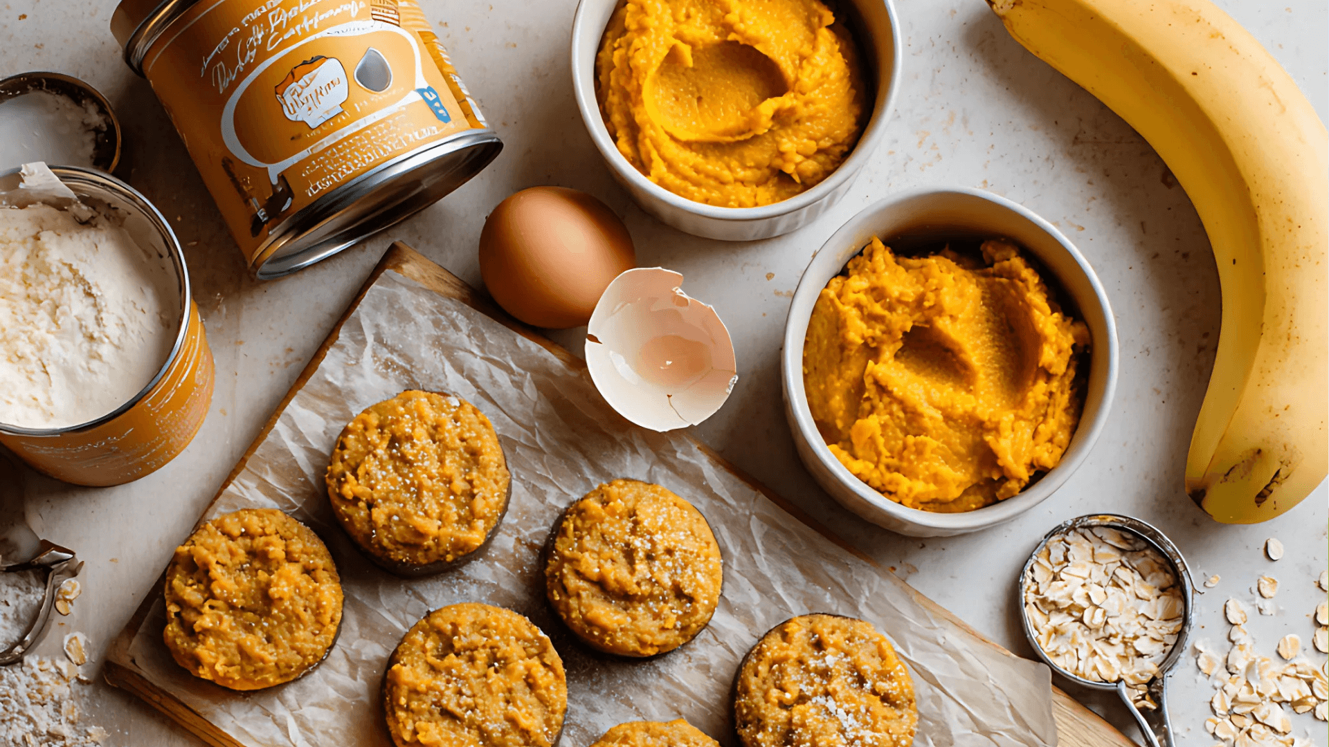 Pumpkin Puree and Banana Dog Treats