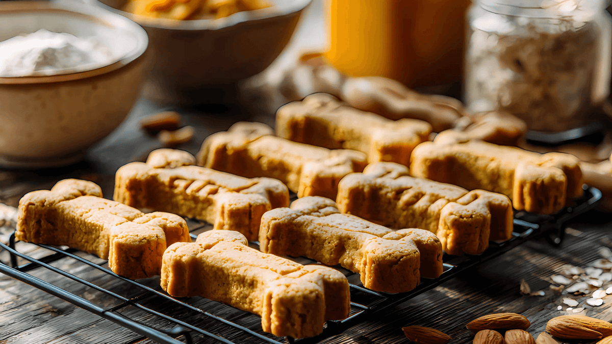 Peanut Butter Banana Almond Flour Dog Treats