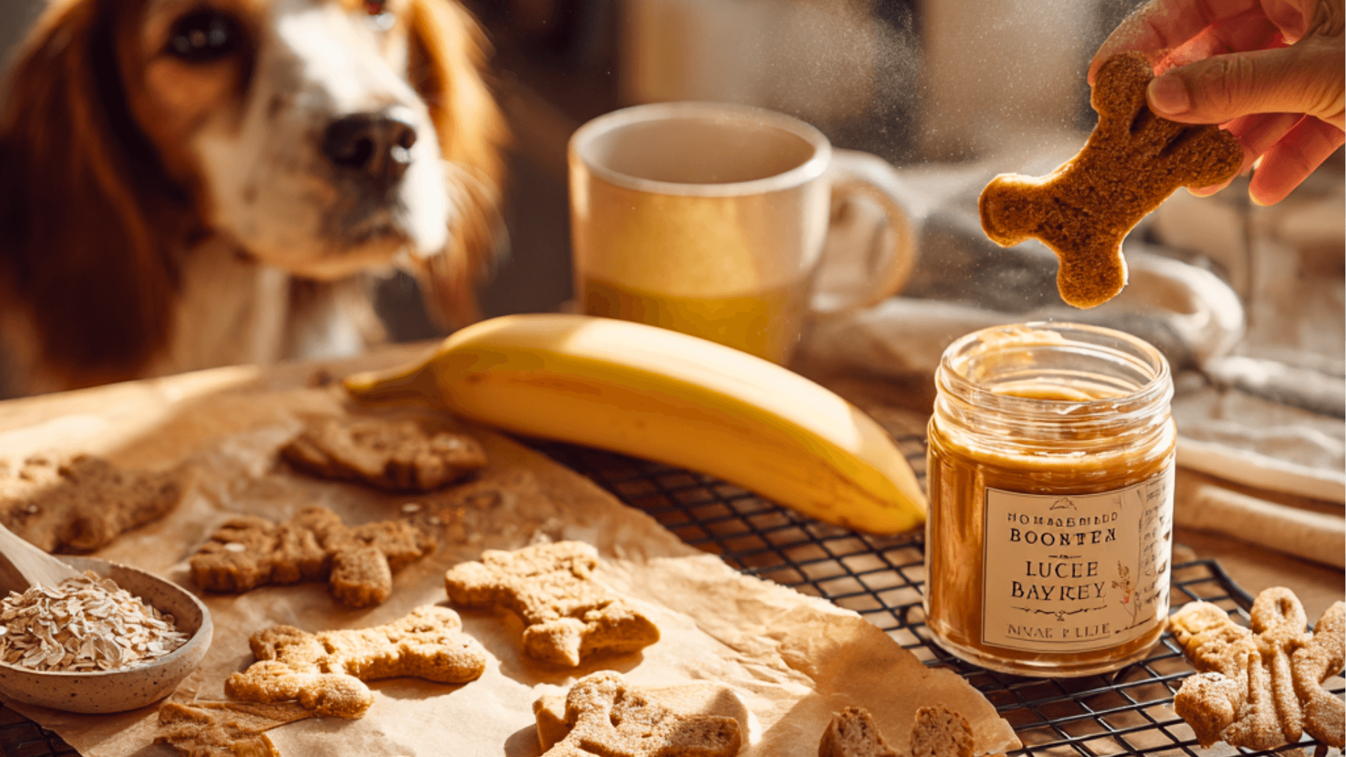 Oats Banana Peanut Butter Dog Treats