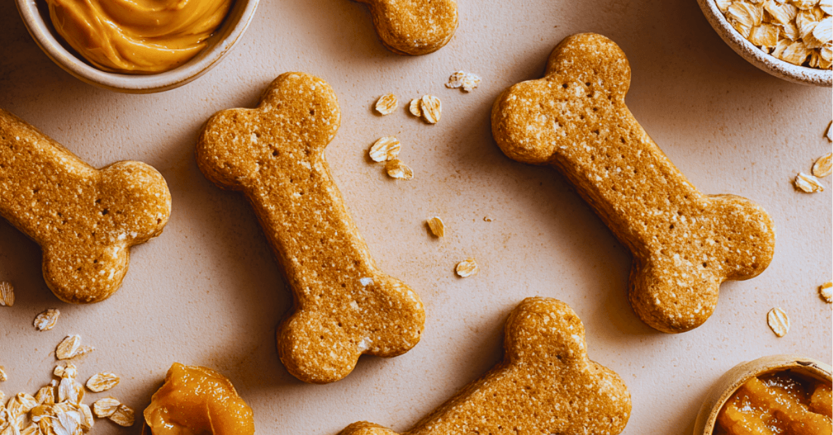 Easy Peanut Butter & Applesauce Dog Treats