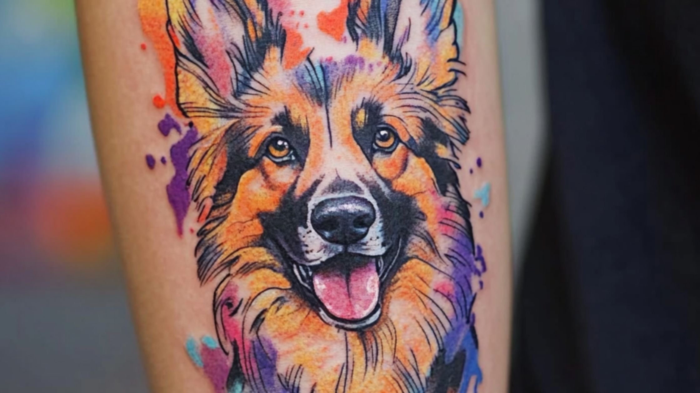 35 Watercolor Dog Memorial Tattoo Ideas