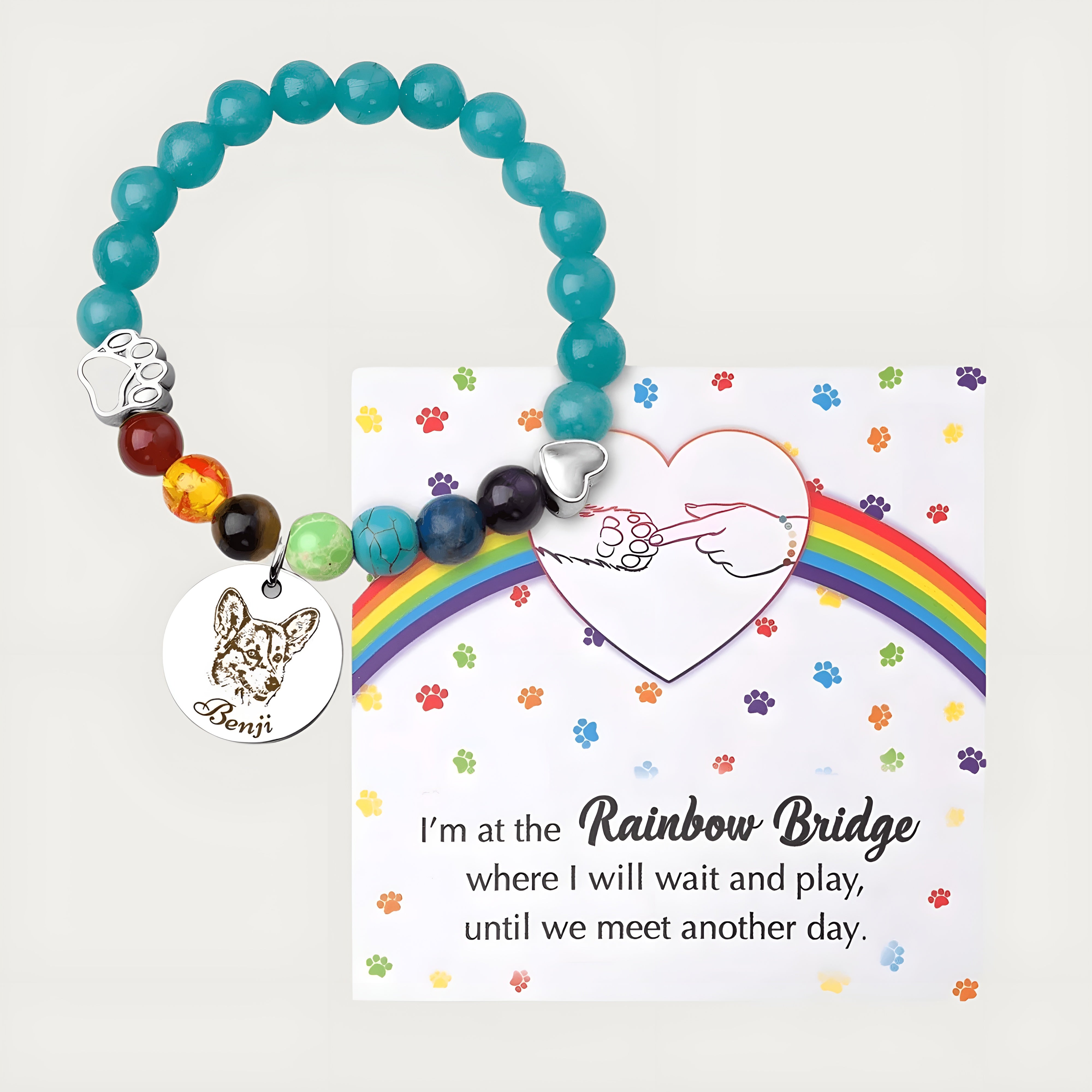 Rainbow Pet Face Bracelet - Soul Companion™