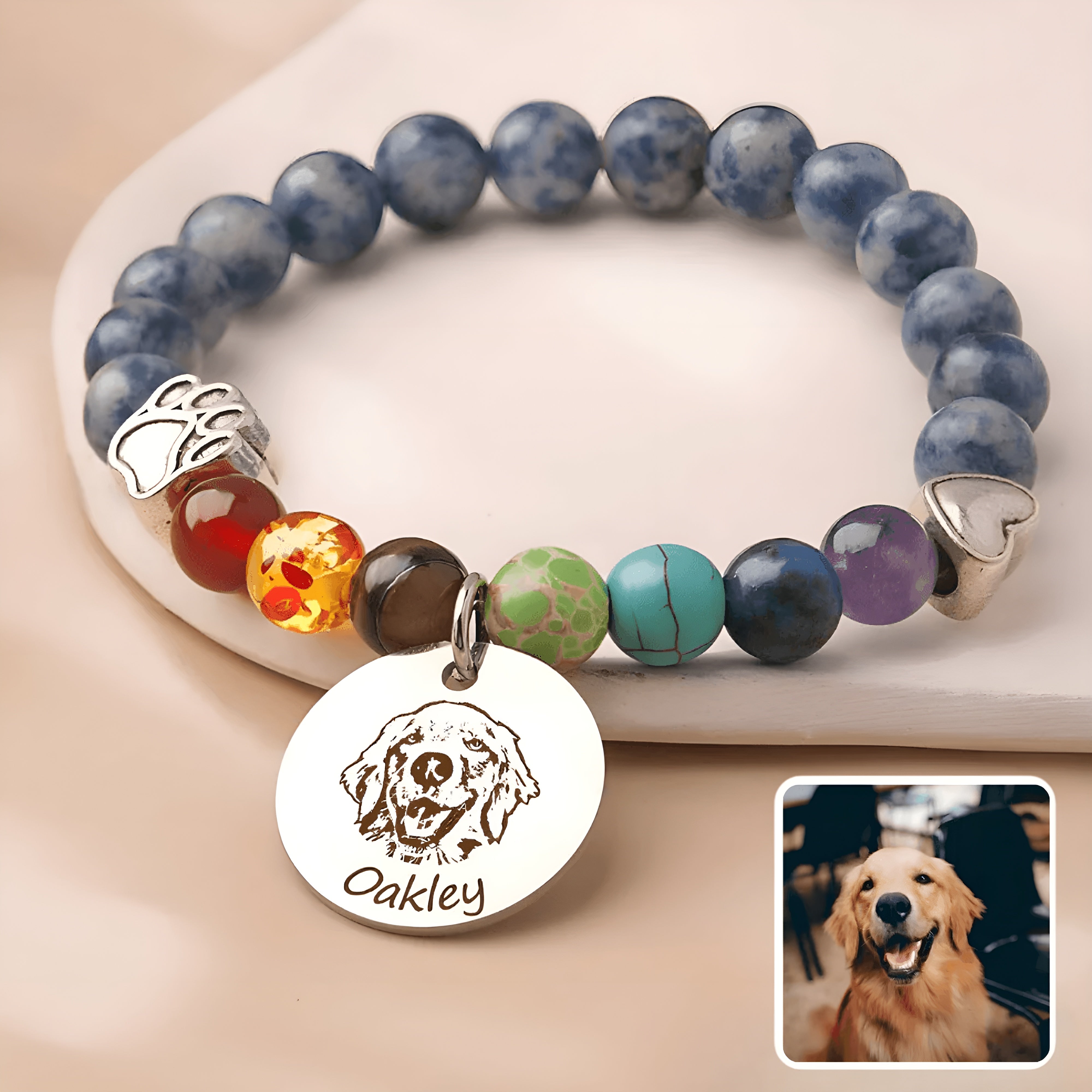 Rainbow Pet Face Bracelet - Soul Companion™