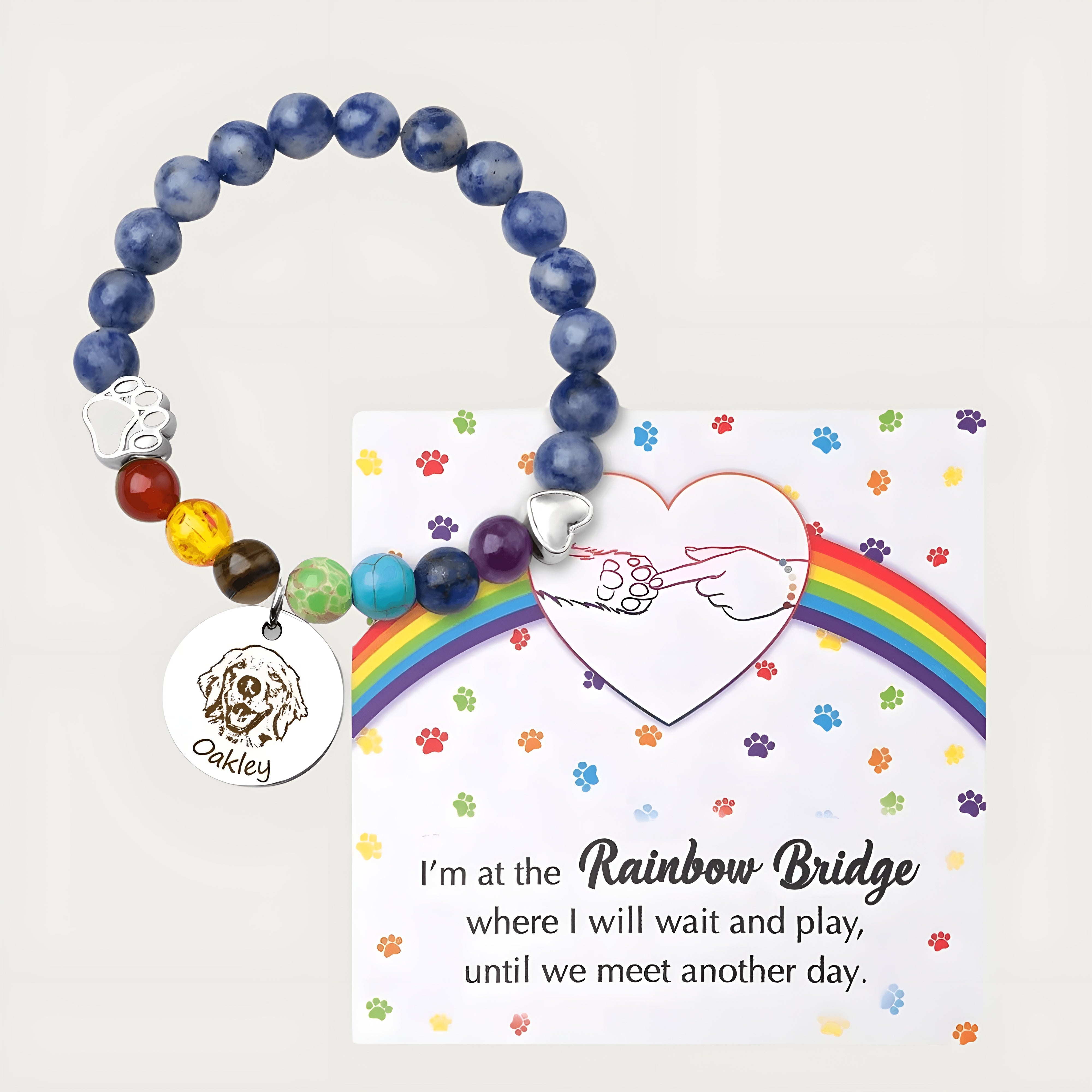 Rainbow Pet Face Bracelet - Soul Companion™