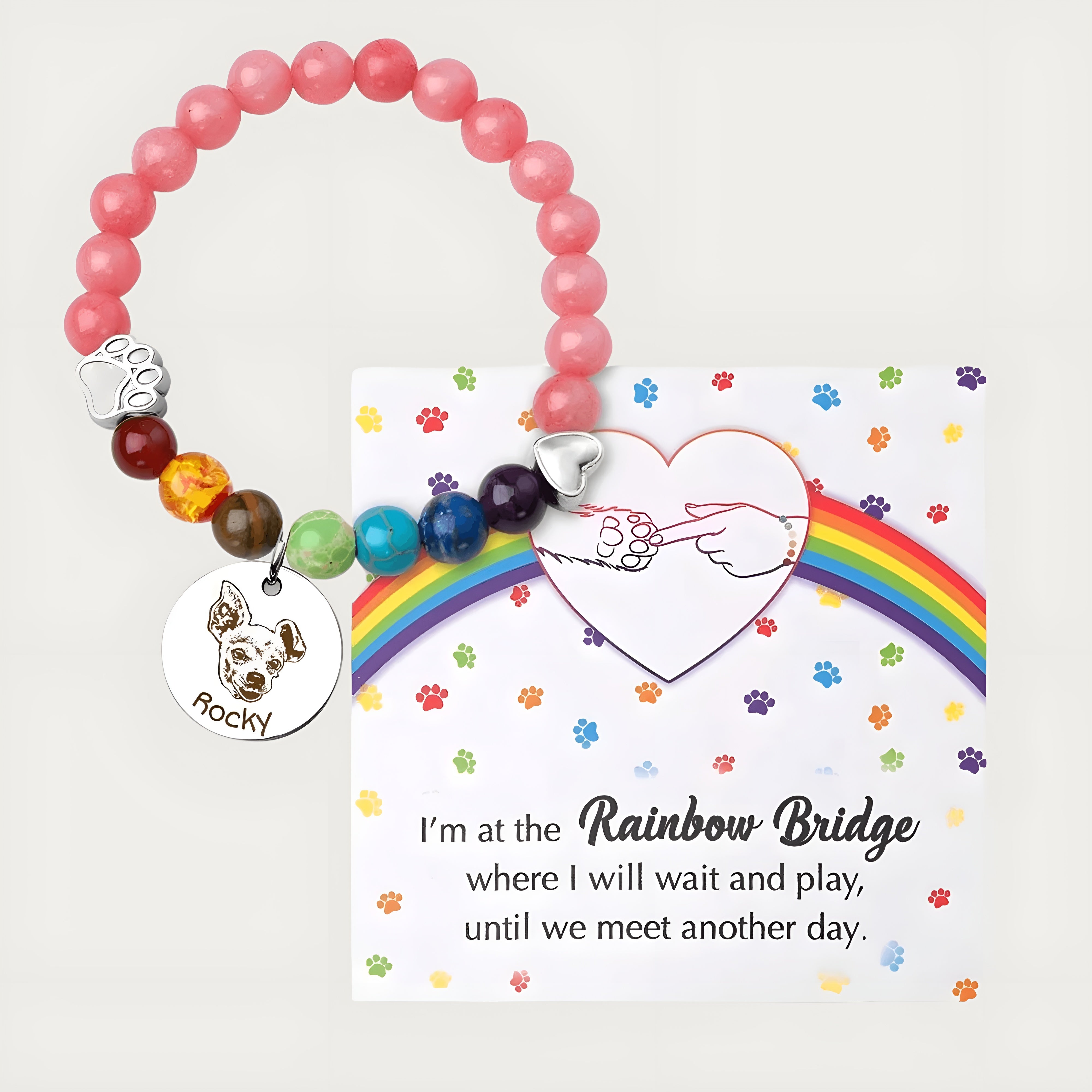 Rainbow Pet Face Bracelet - Soul Companion™