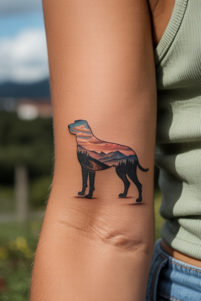 18 Hound Dog Line Tattoo Ideas