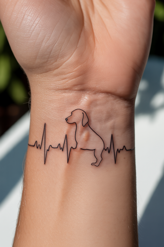 19 Hound Dog Outline Tattoo Ideas