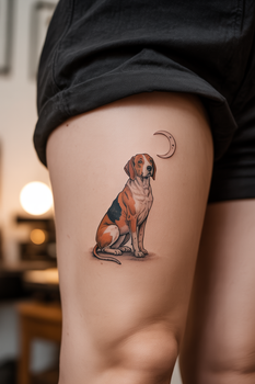 19 Simple Hound Dog Tattoo Ideas