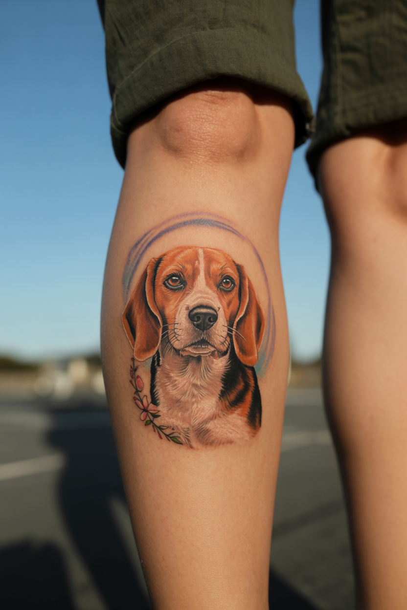 18 Beagle Dog Face Tattoo Ideas