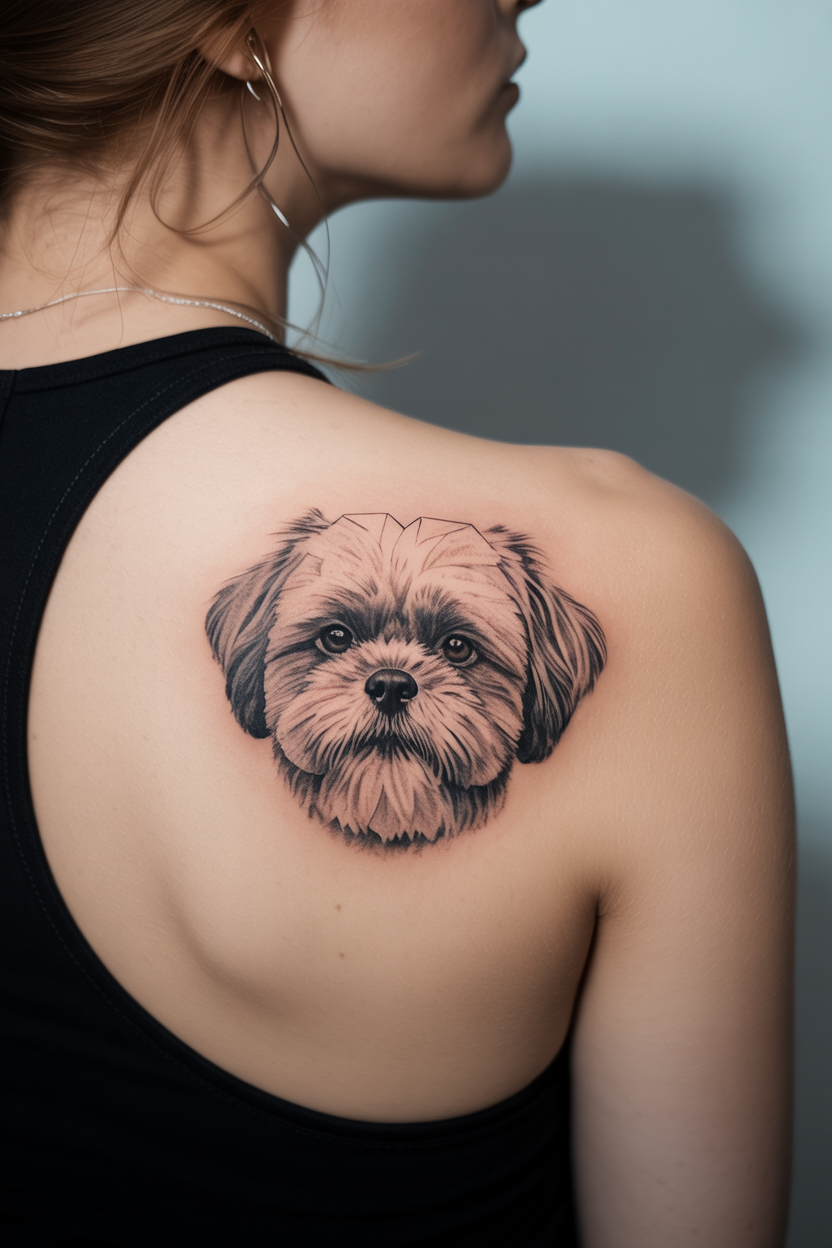 18 Shih Tzu Dog Tattoo Ideas