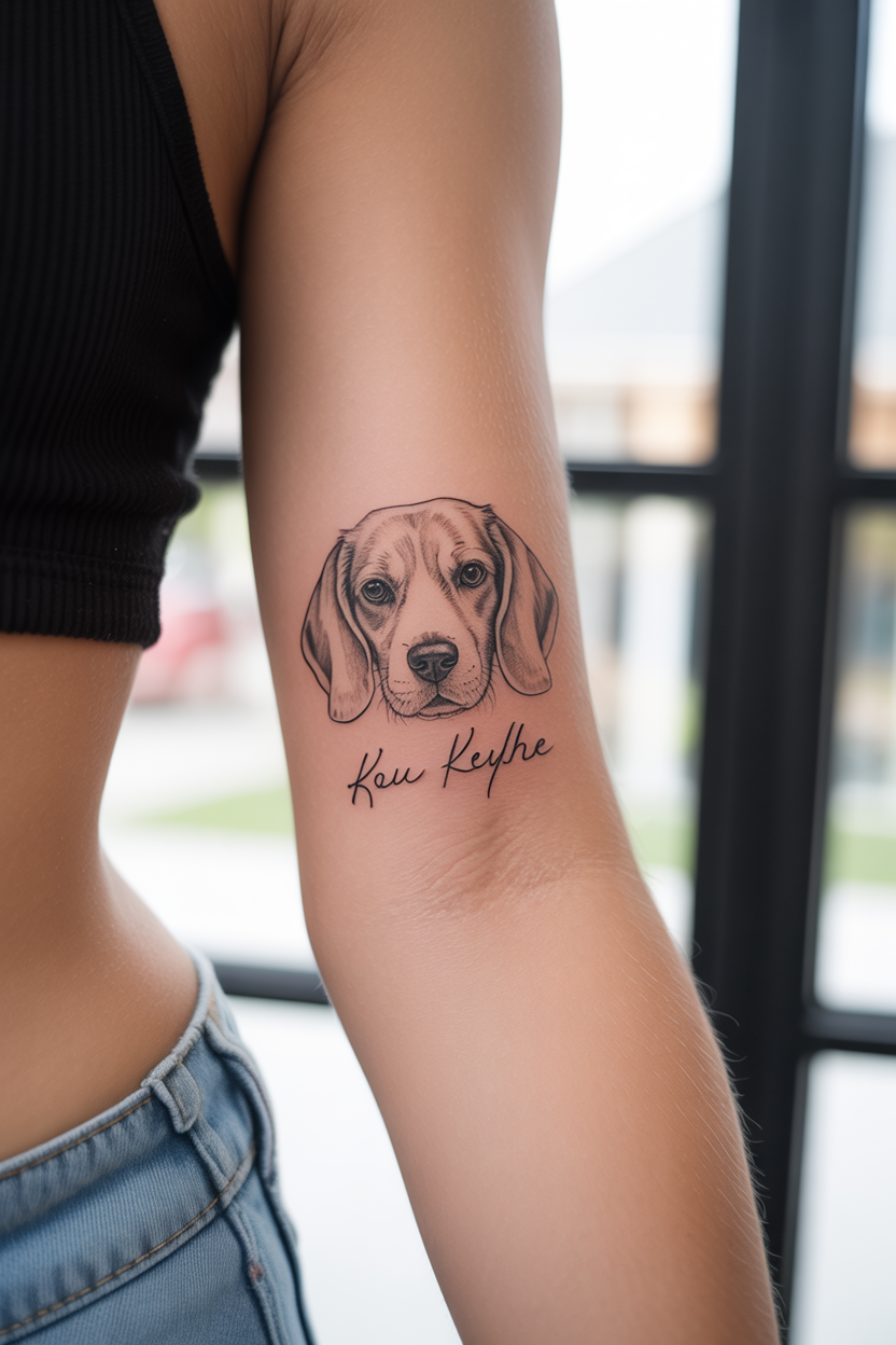 20 Beagle Dog Tattoo Outline Ideas