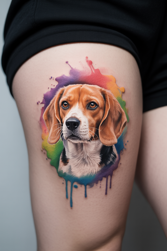 16 Beagle Dog Tattoo Design Ideas