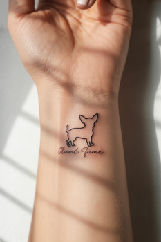 20 Chihuahua Dog Outline Tattoo Ideas