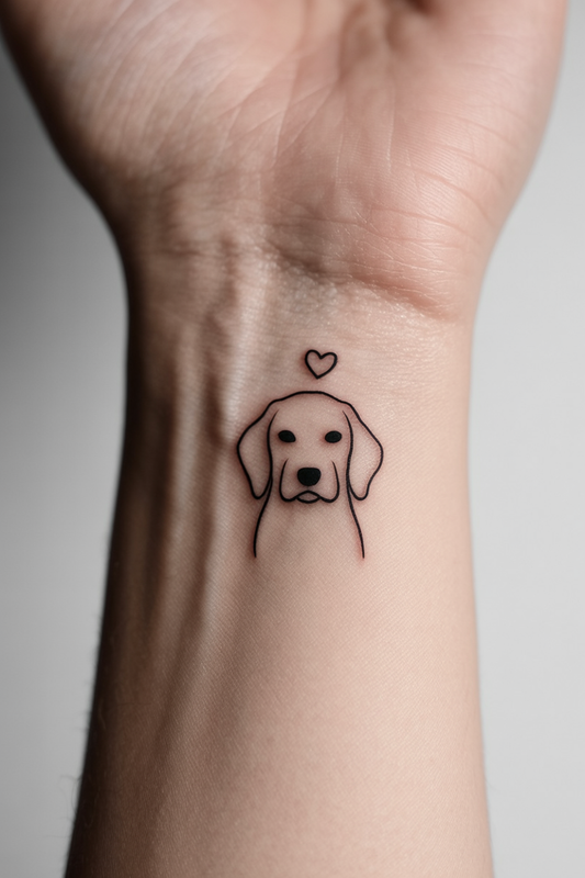 17 Fine Line Hound Dog Tattoo Ideas