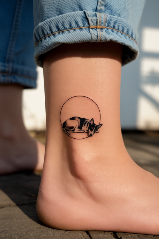 18 Australian Cattle Dog Line Tattoo Ideas