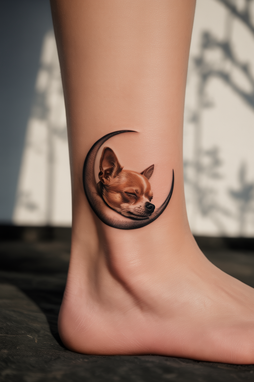 17 Fine Line Chihuahua Dog Tattoo Ideas