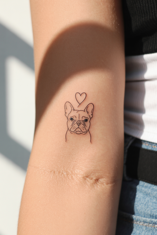 18 Fine Line French Bulldog Dog Tattoo Ideas