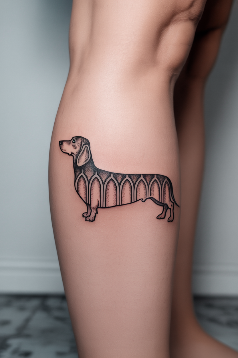 17 Gothic Dachshund Tattoo Ideas