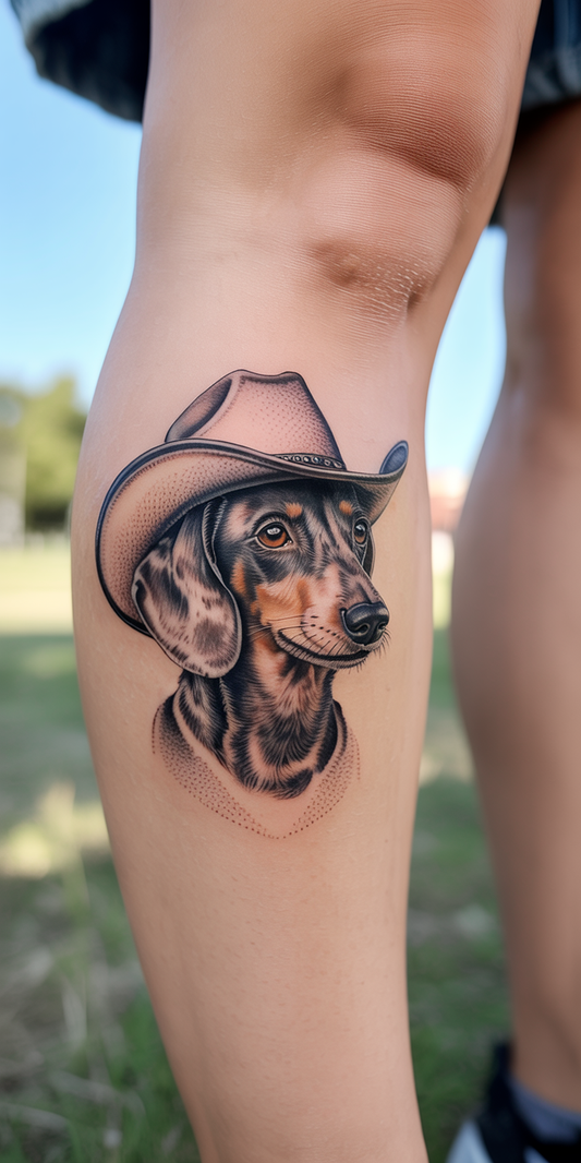 20 Dachshund Tattoo Ideas with a Cowboy Hat That Will Melt Your Heart