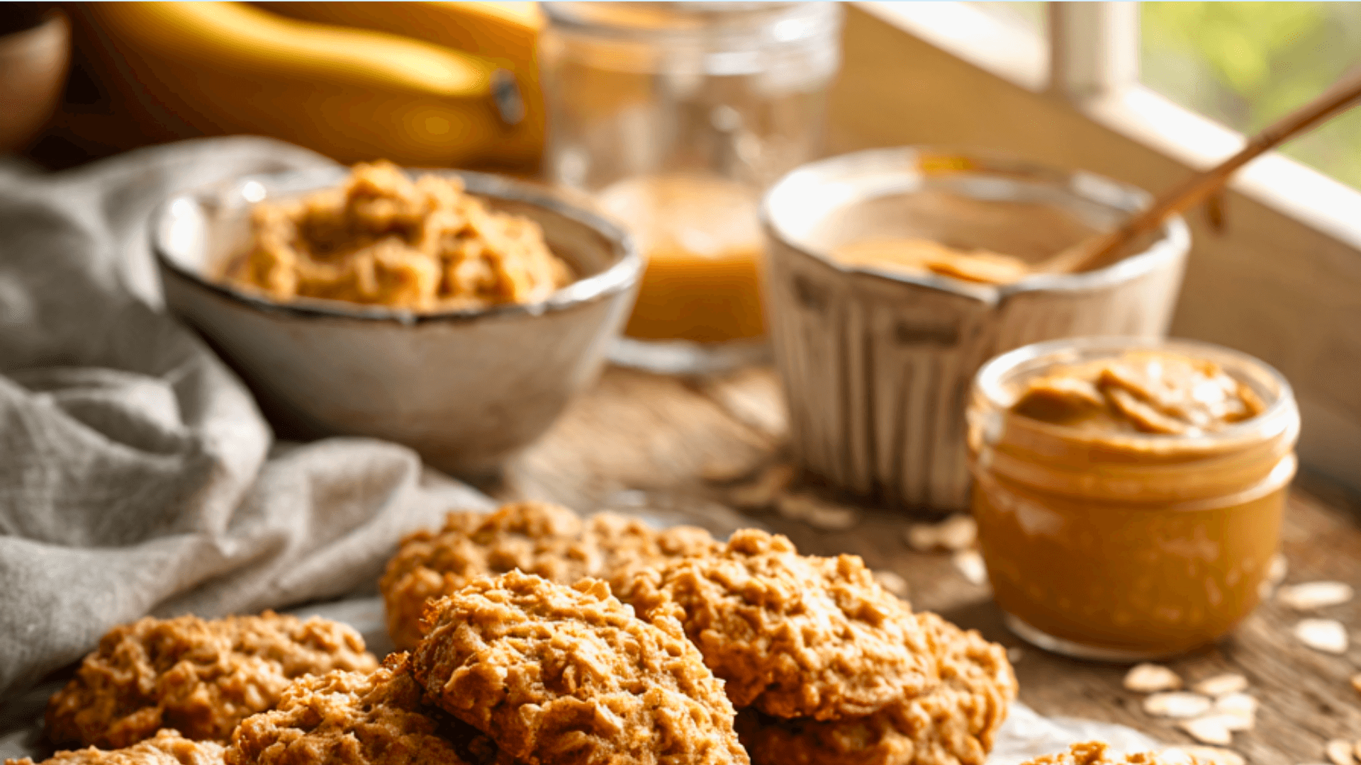 Peanut Butter Oatmeal Banana Dog Treats