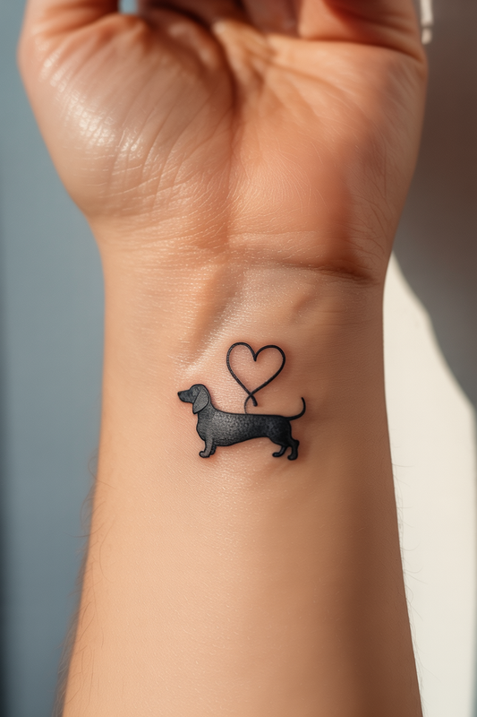 19 Simple Dachshund Tattoo Ideas