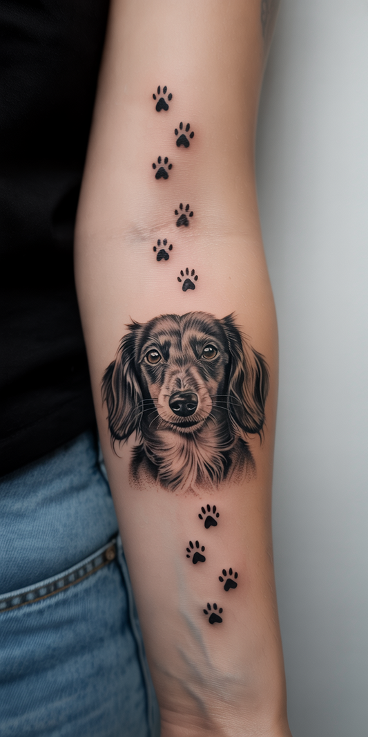 18 Long Haired Dachshund Tattoo Ideas That Will Melt Your Heart Forever