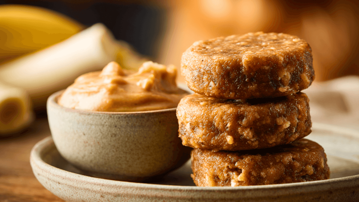 Peanut Butter Banana Applesauce Dog Treats