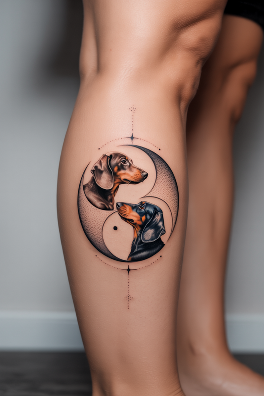 12 Yin Yang Dachshund Tattoo Ideas