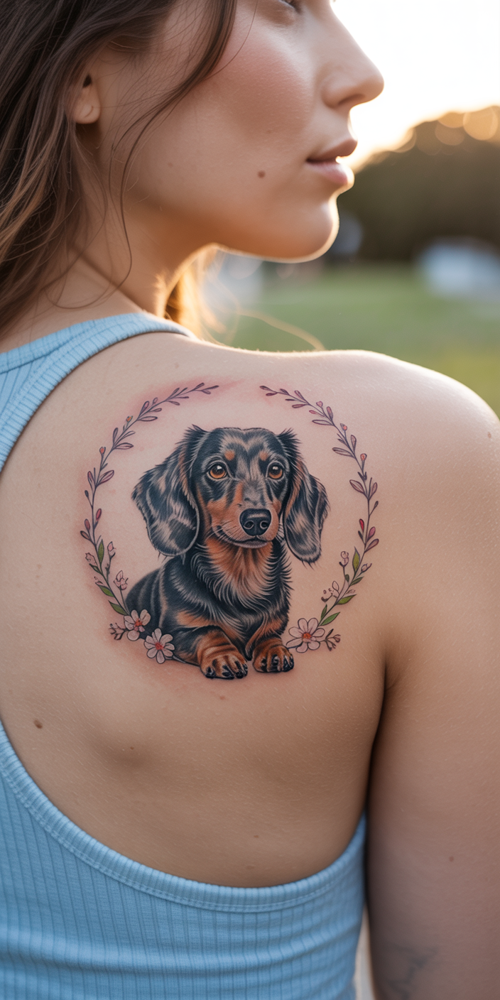 17 Long Hair Dachshund Tattoo Ideas