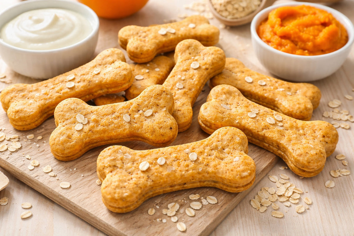 Pumpkin Dog Treats With Yogurt