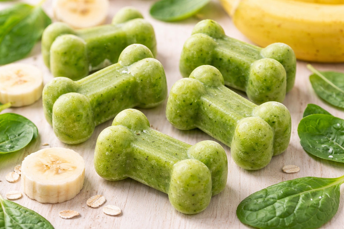 Frozen Dog Treats With Spinach