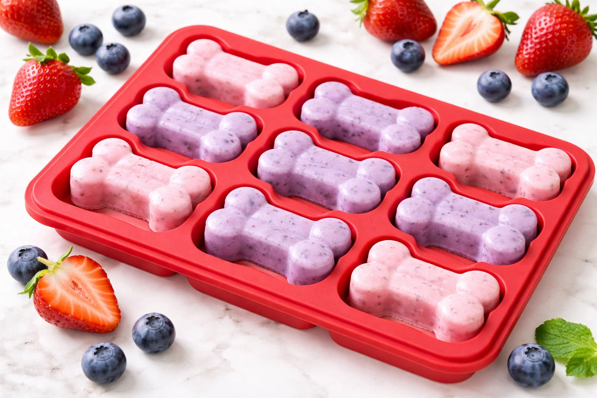 Strawberry Blueberry Yogurt Dog Treats