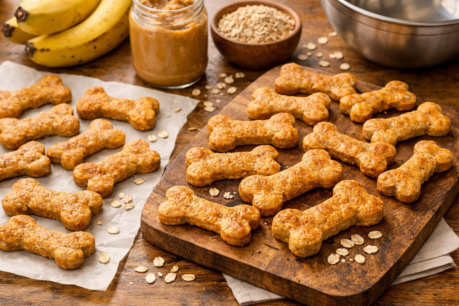 Easy Banana And Peanut Butter Dog Treats