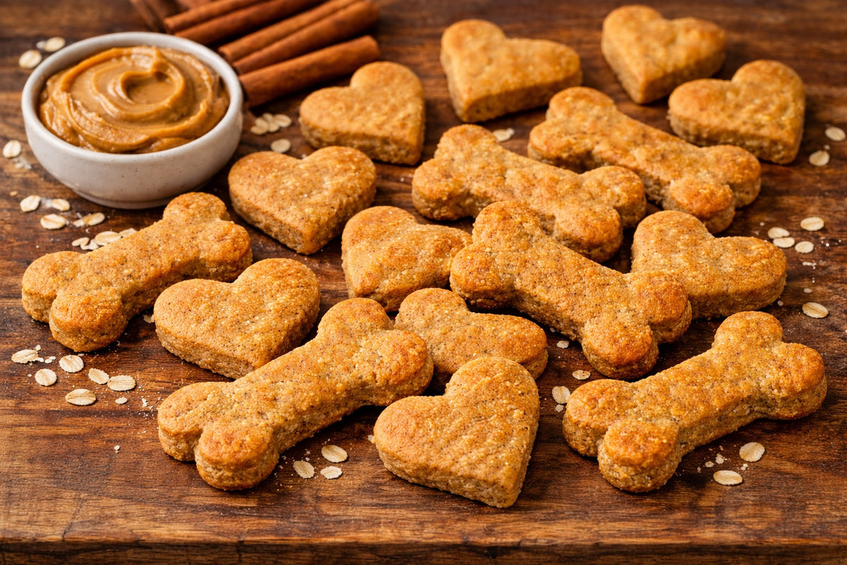 Peanut Butter Coconut Oil Cinnamon Dog Treats