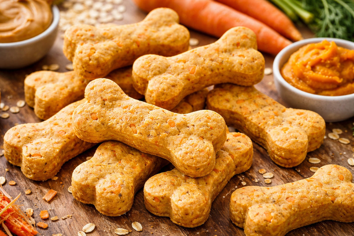 Pumpkin Peanut Butter Carrot Dog Treats