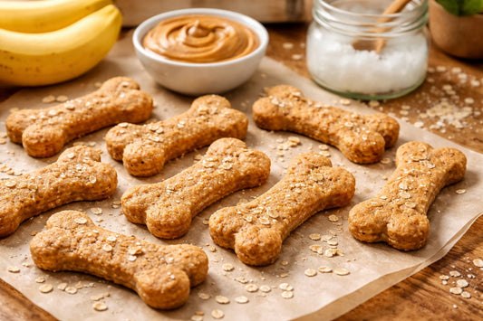 Banana Peanut Butter Coconut Oil Dog Treats