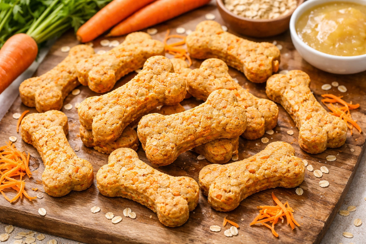 Carrot Oat Applesauce Dog Treats