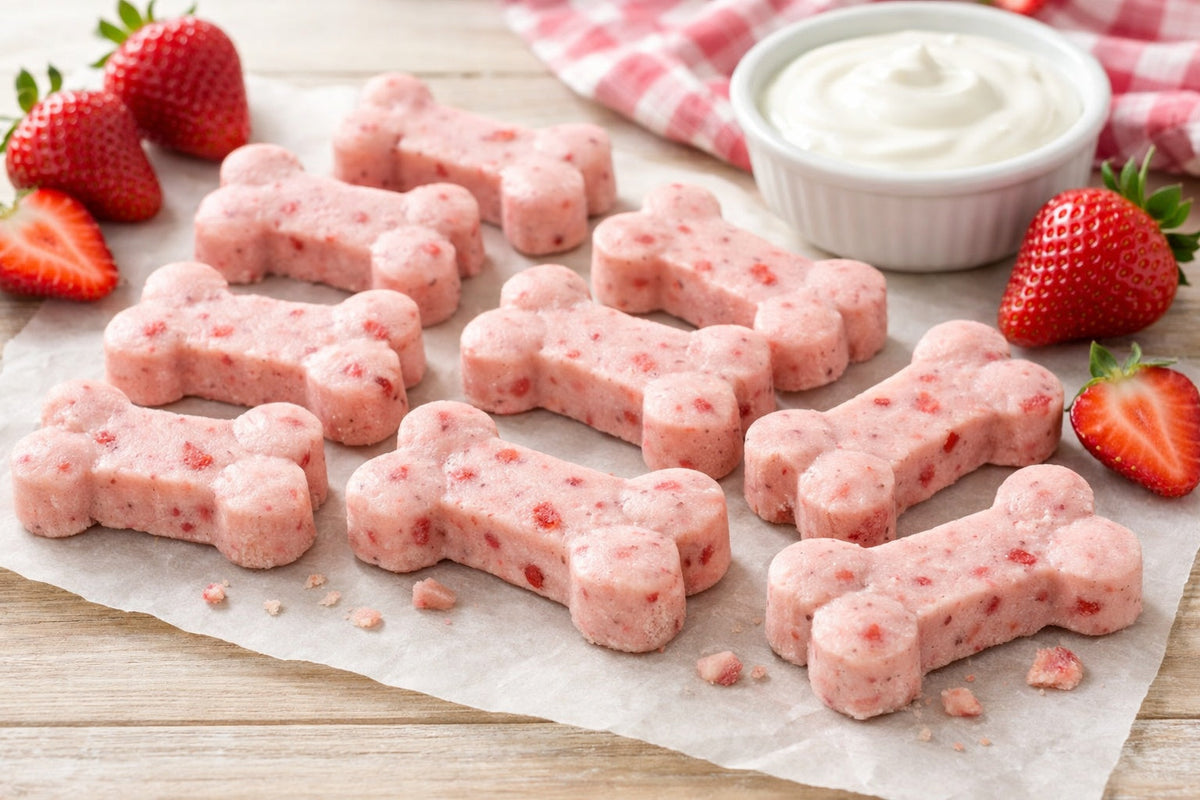 Strawberry Yogurt Dog Treat